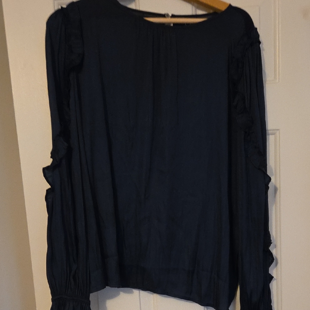 Beautiful Silky Top With Decorative Sleeves